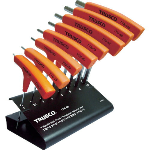 ＴＲＵＳＣＯ Ｔ型ハンドルボールポイント六角棒レンチセット ８本組 TTB-8S