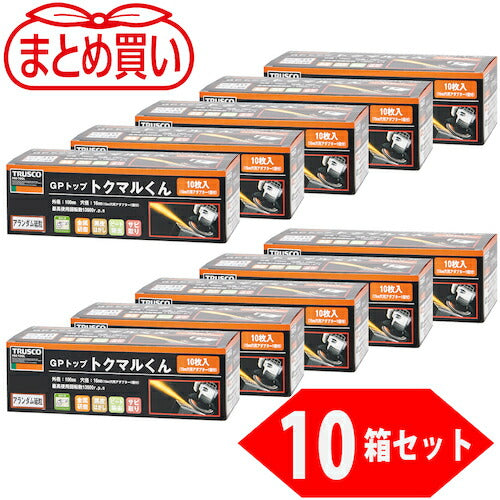ＴＲＵＳＣＯ　まとめ買い　ＧＰトップトクマルくん　アランダム　Φ１００（１０枚入Ｘ１０箱セット）　８０＃ GP-100TM-10P(80)
