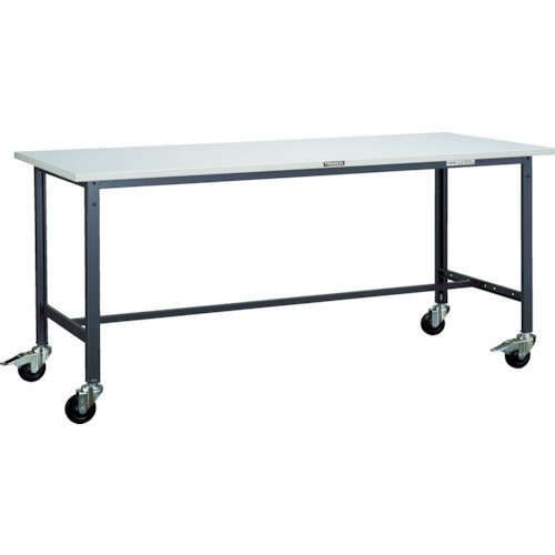 ＴＲＵＳＣＯ　軽荷重作業台（１５０ｋｇ）ＡＥ型　９００Ｘ６００ＸＨ８４６　φ１００キャスター付　ダークグレー色 AE-0960C100 DG