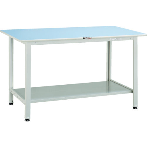 ＴＲＵＳＣＯ　軽荷重作業台（１８０ｋｇ）ＢＯ型　９００Ｘ７５０ＸＨ７４０　下棚２枚付　ホワイト色 BO-0975LT2