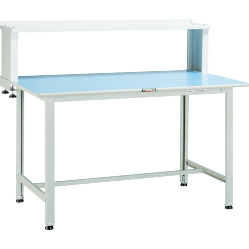 ＴＲＵＳＣＯ　軽荷重作業台（１８０ｋｇ）ＢＯ型　９００Ｘ７５０ＸＨ１０４４（全高）　上棚付　ホワイト色 BO-0975YURB