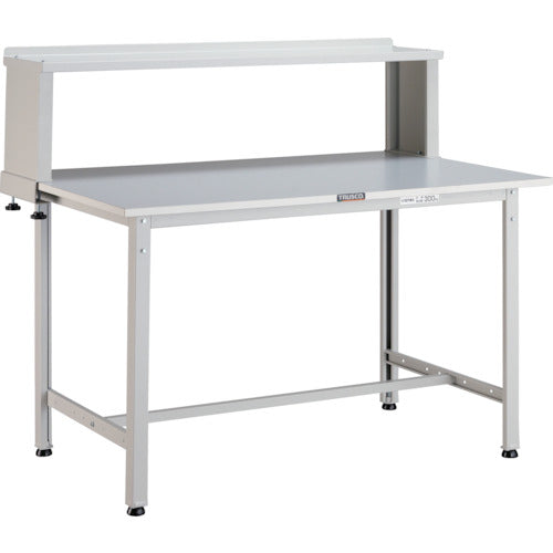 ＴＲＵＳＣＯ　軽荷重作業台（３００ｋｇ）ＡＥ型　９００Ｘ６００ＸＨ１０４４（全高）　上棚付　ホワイト色 RAE-0960YURB W