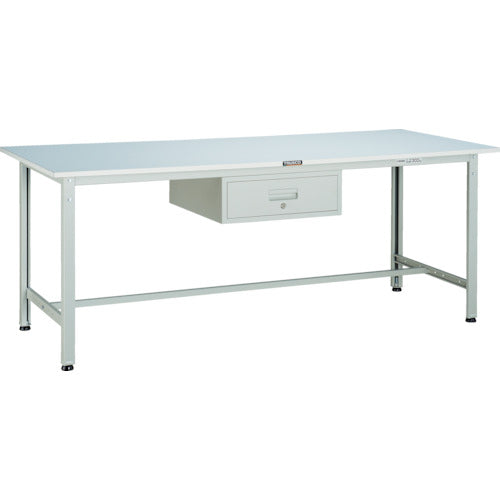 ＴＲＵＳＣＯ　軽荷重作業台（３００ｋｇ）ＡＥ型　１８００Ｘ７５０　１段引出付　ホワイト色 RAE-1800F1 W