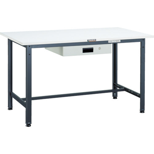 ＴＲＵＳＣＯ　軽荷重作業台（３００ｋｇ）ＡＥ型　１８００Ｘ７５０ＸＨ７４０　薄型１段引出付　ダークグレー色 RAE-1800UDK1 DG