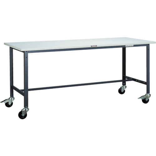 ＴＲＵＳＣＯ　軽荷重作業台（１５０ｋｇ）ＡＥ型　１８００Ｘ７５０ＸＨ８４６　φ１００キャスター付　ダークグレー色 SAE-1800C100 DG