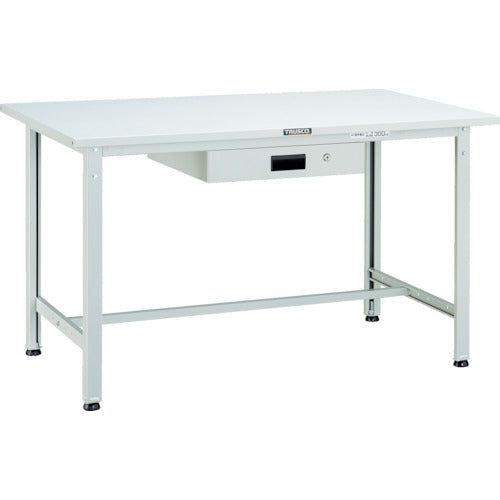 ＴＲＵＳＣＯ　軽荷重作業台（３００ｋｇ）ＡＥ型　１８００Ｘ７５０ＸＨ７４０　薄型１段引出付　ホワイト色 SAE-1800UDK1 W
