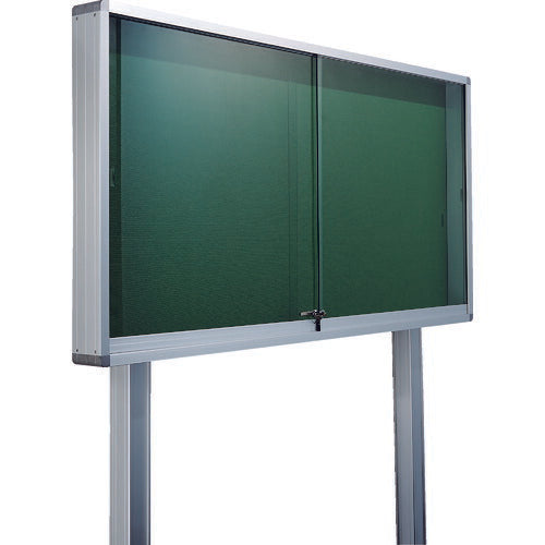 【取寄品】 ＴＲＵＳＣＯ 屋外掲示板 アルミ製シルバー枠 １８３０Ｘ１００Ｘ９３０脚付タイプ FUK-36 【送料都度見積】