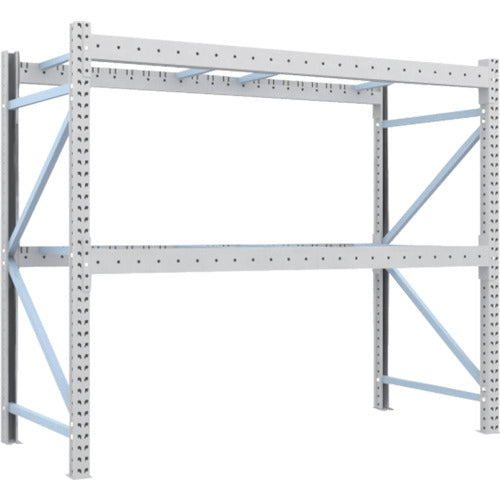 【取寄品】 ＴＲＵＳＣＯ 重量パレットラック１トン２３００×１０００×Ｈ２０００ ２段 単体 1D-20B23-10-2 【送料都度見積】