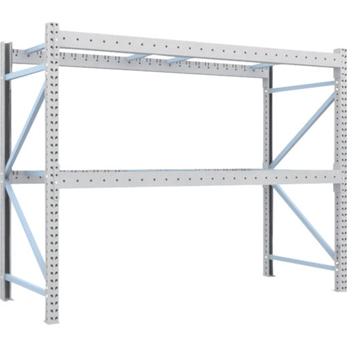 【取寄品】 ＴＲＵＳＣＯ 重量パレットラック１トン２５００×１０００×Ｈ２０００ ２段 単体 1D-20B25-10-2 【送料都度見積】