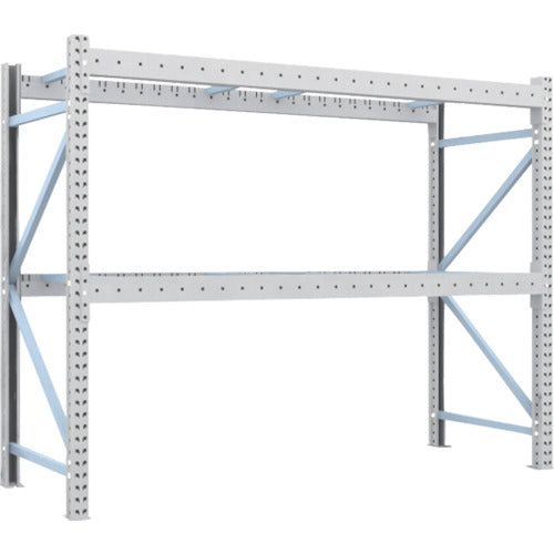 【取寄品】 ＴＲＵＳＣＯ 重量パレットラック２トン２５００×９００×Ｈ２０００ ２段 単体 2D-20B25-09-2 【送料都度見積】