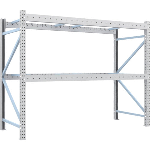 【取寄品】 ＴＲＵＳＣＯ 重量パレットラック２トン２５００×１０００×Ｈ２０００ ２段 単体 2D-20B25-10-2 【送料都度見積】