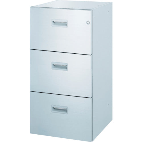 ＴＲＵＳＣＯ　ＳＵＳ３０４保管庫　３段引出型　４５０Ｘ５００ＸＨ９００ TSD3-4509