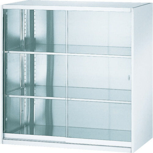 ＴＲＵＳＣＯ　ＳＵＳ３０４保管庫　ガラス引違　９００Ｘ５００ＸＨ９００ TSG-09