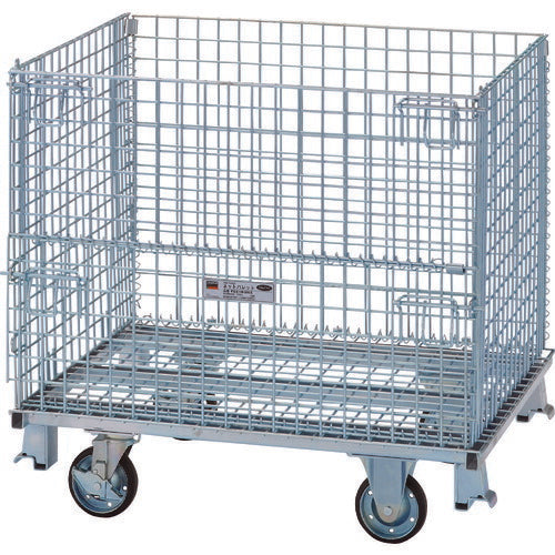 ＴＲＵＳＣＯ　ネットパレットキャスター付　間口１０００×奥行８００×高さ９５３　７００ｋｇ T0810GNS