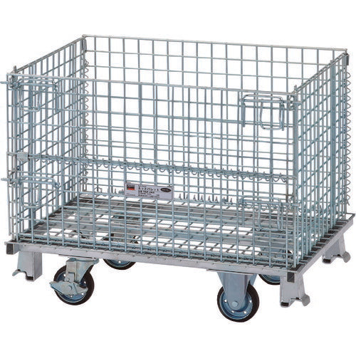 ＴＲＵＳＣＯ　ネットパレット車輪付　間口９００Ｘ奥行６５０Ｘ高さ７５０　５００ｋｇ TNP-2NS