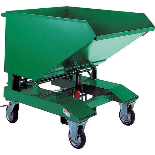 ＴＲＵＳＣＯ 廃棄物運搬車 スクラップ台車 油圧ジャッキ式 １２０Ｌ 均等荷重２００ｋｇ VSP-120JK