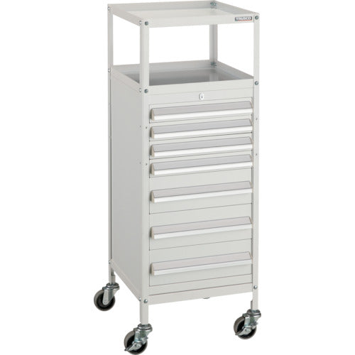 ＴＲＵＳＣＯ　ミニキャビネットワゴン４００Ｘ４４０Ｘ８８０ＬＶＲ－６６１付　ホワイト MCW-661W
