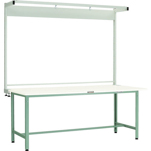ＴＲＵＳＣＯ　軽荷重作業台（３００ｋｇ）ＡＥ型　１８００Ｘ９００ＸＨ１９４８（全高）　ツールハンガー付　グリーン色 AE-1809THN