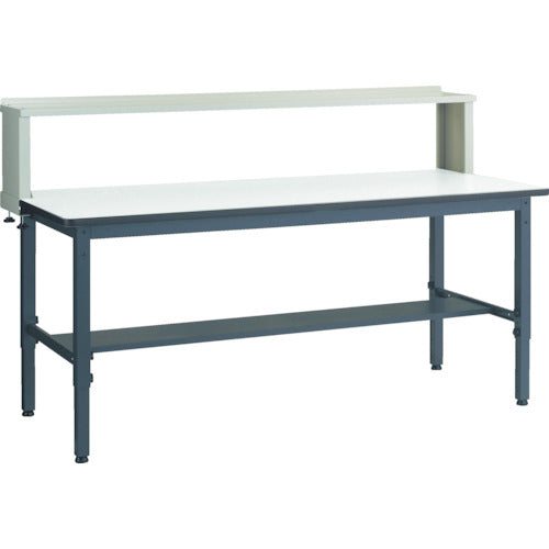 ＴＲＵＳＣＯ　軽荷重作業台高さ調節式（２５０ｋｇ）ＡＷＭ型　１８００Ｘ７５０ＸＨ１００４～１２１４（全高）　上棚付　ダークグレー色 AWMR-1875YURB