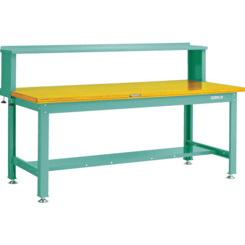 ＴＲＵＳＣＯ　中荷重作業台（２０００ｋｇ）ＤＷ型　１８００Ｘ７５０ＸＨ１０４４（全高）　上棚付　グリーン色 DW-1800YURB