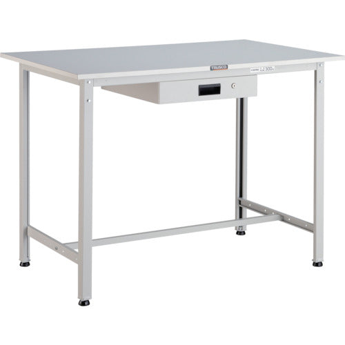 ＴＲＵＳＣＯ　軽荷重立作業台（３００ｋｇ）ＨＡＥ型　９００Ｘ６００ＸＨ９００　薄型１段引出付　ホワイト色 HRAE-0960UDK1 W
