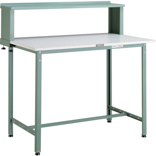 ＴＲＵＳＣＯ　軽荷重立作業台（３００ｋｇ）ＨＡＥ型　１８００Ｘ７５０ＸＨ１２０４（全高）　上棚付　グリーン色 HRAE-1800YURB