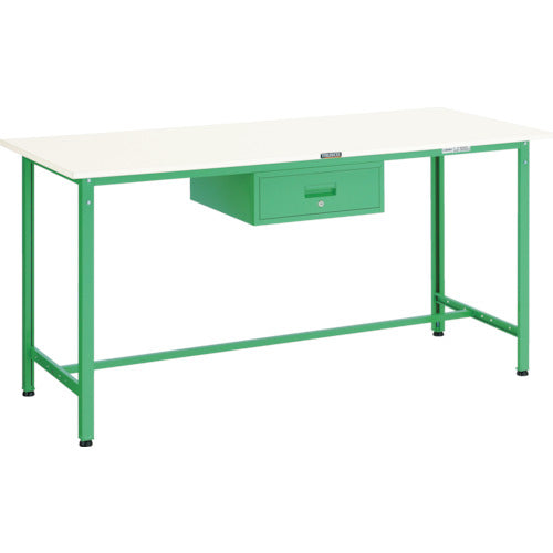 ＴＲＵＳＣＯ　軽荷重立作業台（３００ｋｇ）ＨＡＥ型　１８００Ｘ９００ＸＨ９００　１段引出付　ヤンググリーン色 HRAE-1809F1 YG