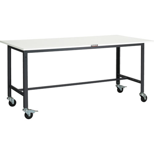 ＴＲＵＳＣＯ　軽荷重作業台（２００ｋｇ）ＬＥＷ型　１８００Ｘ７５０ＸＨ８４５　φ１００キャスター付　ダークグレー色 LEWR-1800C100
