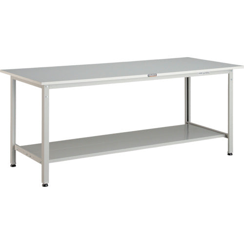 ＴＲＵＳＣＯ　軽荷重作業台（３００ｋｇ）ＡＥ型　１８００Ｘ７５０ＸＨ７４０　下棚２枚付　ホワイト色 RAE-1800LT2 W