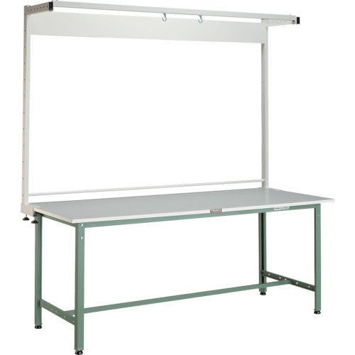 ＴＲＵＳＣＯ　軽荷重作業台（３００ｋｇ）ＡＥ型　１８００Ｘ７５０ＸＨ１９４８（全高）　ツールハンガー付　グリーン色 RAE-1800THN
