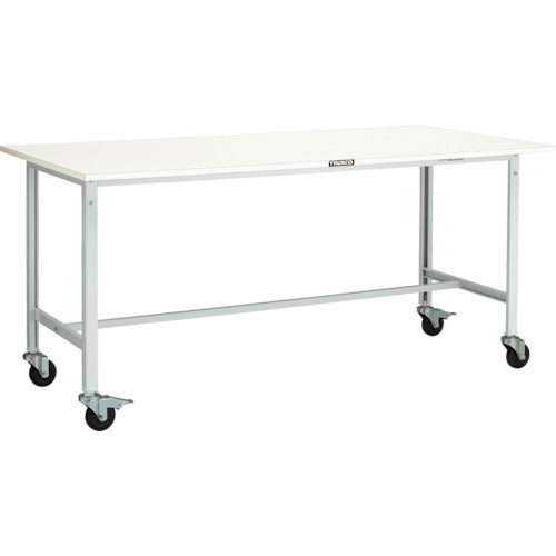 ＴＲＵＳＣＯ　軽荷重作業台（１５０ｋｇ）ＡＥ型　１８００Ｘ９００ＸＨ８４５　φ１００キャスター付　ホワイト色 RAE-1809C100 W