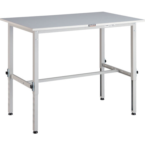 ＴＲＵＳＣＯ　軽荷重作業台高さ調節式（１５０ｋｇ）ＡＥＭ型　１２００Ｘ７５０ＸＨ６５０～９５０　基本タイプ　ホワイト色 RAEM-1200 W