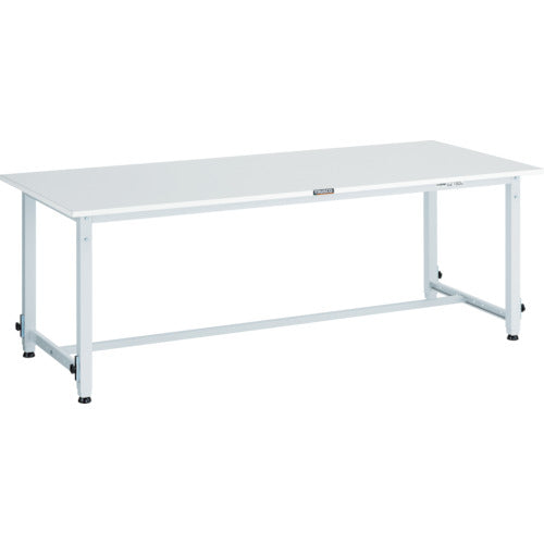 ＴＲＵＳＣＯ　軽荷重作業台高さ調節式（１５０ｋｇ）ＡＥＭ型　１８００Ｘ７５０ＸＨ６５０～９５０　基本タイプ　ホワイト色 RAEM-1800 W