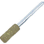 ＴＲＵＳＣＯ　高切削ゴム軸付砥石　Φ６Ｘ幅１５Ｘ軸３　＃８０　１０本入 GY806C