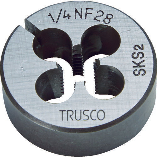 ＴＲＵＳＣＯ 丸ダイス ２５径 ユニファイねじ １／４ＵＮＦ２８ （ＳＫＳ） T25D-1/4UNF28
