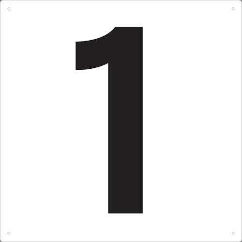 ＴＲＵＳＣＯ　表示板　数字　４２０×４２０　数字「１」 TSEH-1
