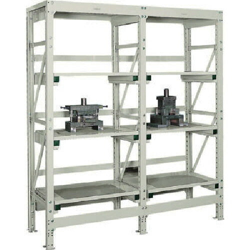 【取寄品】 ＴＲＵＳＣＯ スチールラック 金型ラック中量用 ９００Ｘ６１７ＸＨ２１１５ 連結 ネオグレー M10-7363KABNG 【送料都度見積】