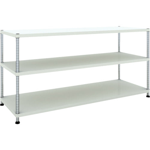 ＴＲＵＳＣＯ　スチールラック　フェニックスラック　１８００Ｘ６００　３段　Ｗ色　抗菌粉体塗装 PER-3663-W