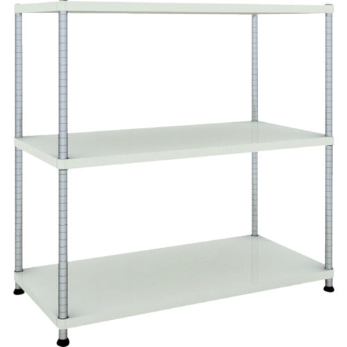 ＴＲＵＳＣＯ　スチールラック　フェニックスラック　１２００Ｘ６００　３段　Ｗ色　抗菌粉体塗装 PER-4463-W