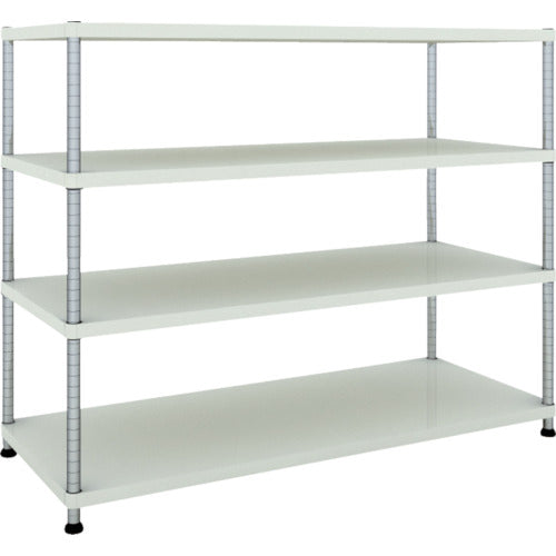 ＴＲＵＳＣＯ　スチールラック　フェニックスラック　１５００Ｘ６００　４段　Ｗ色　抗菌粉体塗装 PER-4564-W