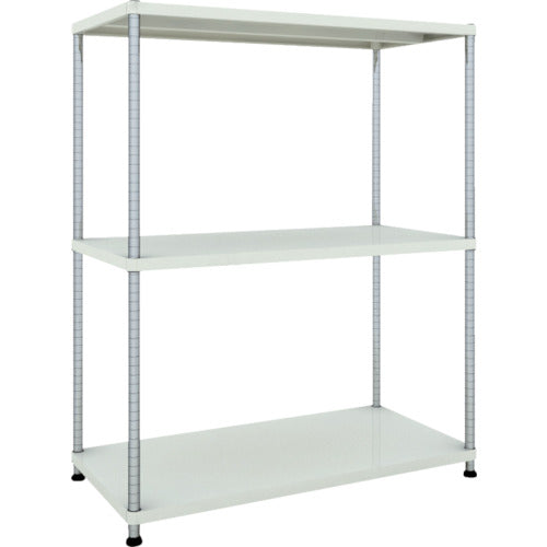 ＴＲＵＳＣＯ　スチールラック　フェニックスラック　１２００Ｘ６００　３段　Ｗ色　抗菌粉体塗装 PER-5463-W