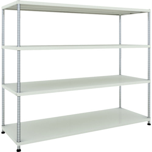 ＴＲＵＳＣＯ　スチールラック　フェニックスラック　１８００Ｘ６００　４段　Ｗ色　抗菌粉体塗装 PER-5664-W