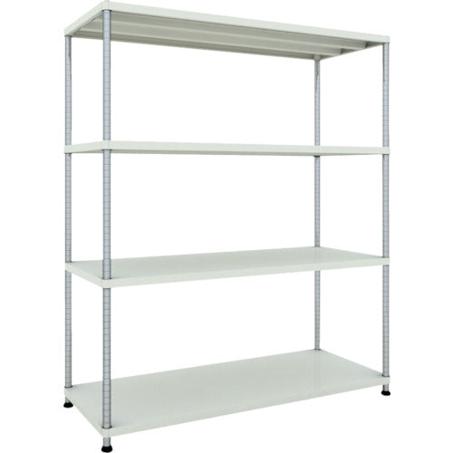 ＴＲＵＳＣＯ　スチールラック　フェニックスラック　１５００Ｘ６００　４段　Ｗ色　抗菌粉体塗装 PER-6564-W