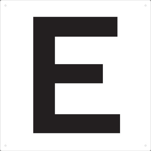 ＴＲＵＳＣＯ　表示板　アルファベット「Ｅ」　４２０Ｘ４２０ TAEH-E