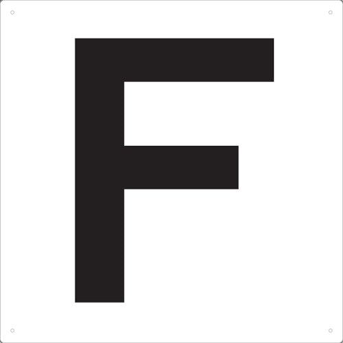 ＴＲＵＳＣＯ　表示板　アルファベット「Ｆ」　４２０Ｘ４２０ TAEH-F