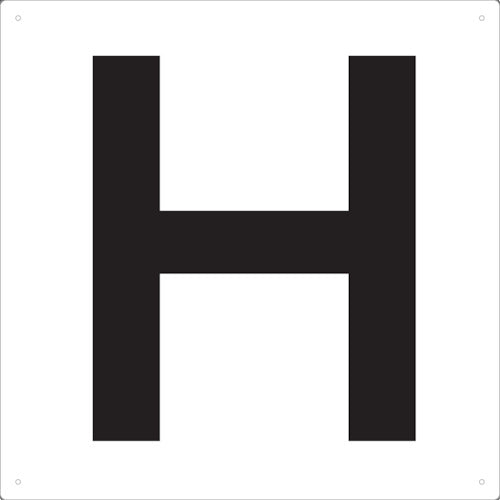 ＴＲＵＳＣＯ　表示板　アルファベット「Ｈ」　４２０Ｘ４２０ TAEH-H