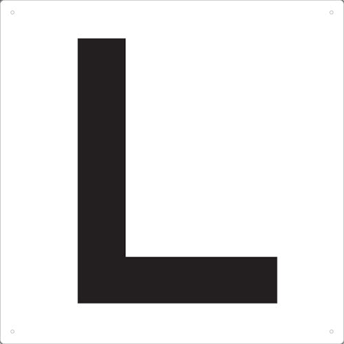 ＴＲＵＳＣＯ　表示板　アルファベット「Ｌ」　４２０Ｘ４２０ TAEH-L
