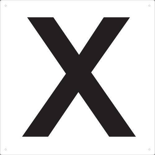 ＴＲＵＳＣＯ　表示板　アルファベット「Ｘ」　４２０Ｘ４２０ TAEH-X