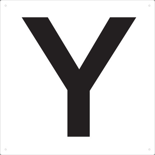 ＴＲＵＳＣＯ　表示板　アルファベット「Ｙ」　４２０Ｘ４２０ TAEH-Y