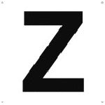 ＴＲＵＳＣＯ　表示板　アルファベット「Ｚ」　４２０Ｘ４２０ TAEH-Z